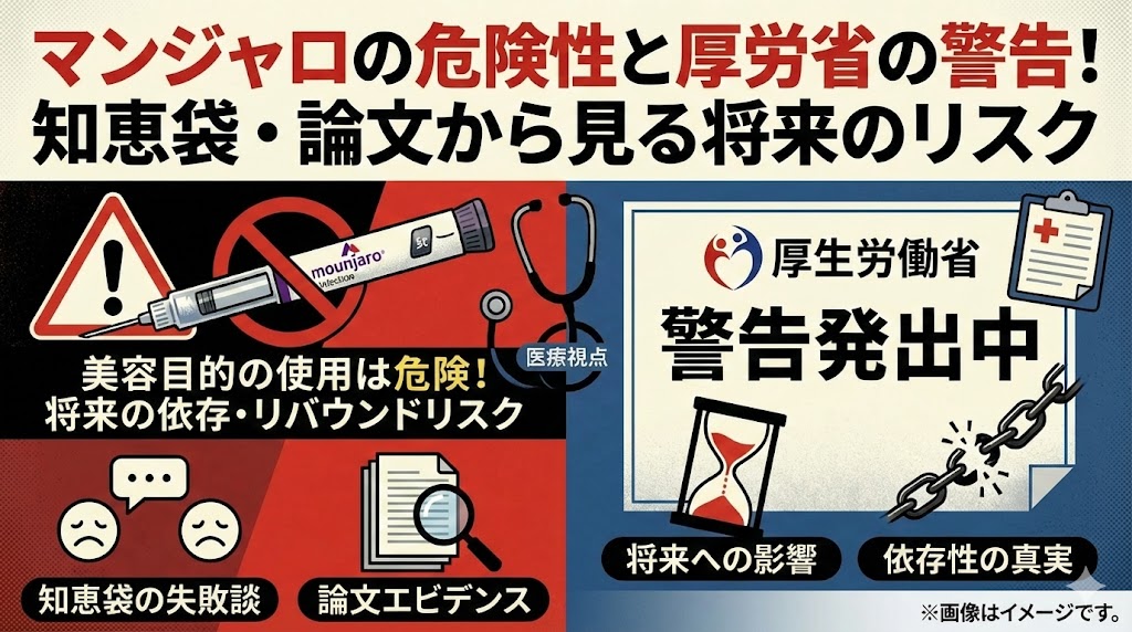 マンジャロの危険性と厚労省の警告!知恵袋の失敗談から将来の依存リスクを徹底解説