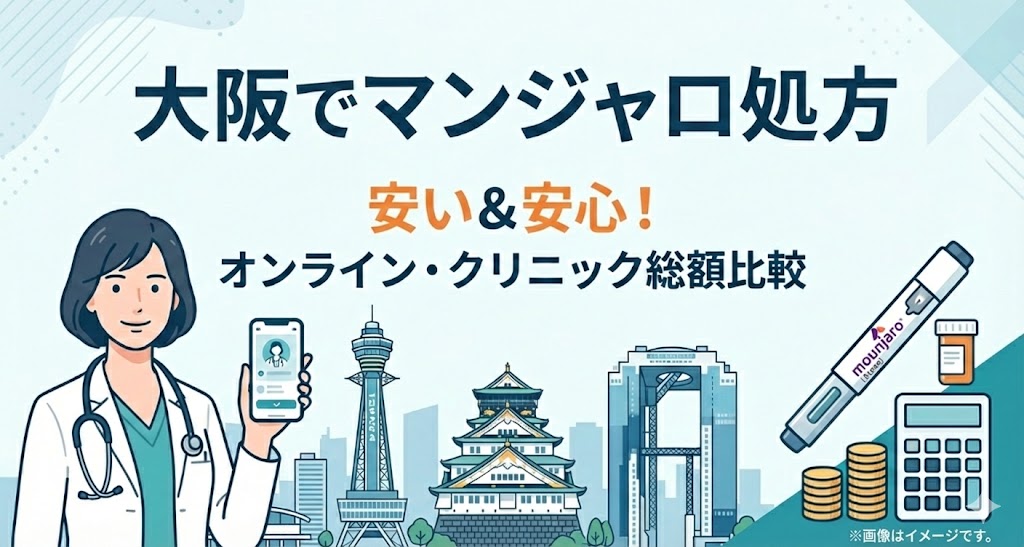 大阪でマンジャロが安いクリニック15選！オンライン対応・総額を徹底比較