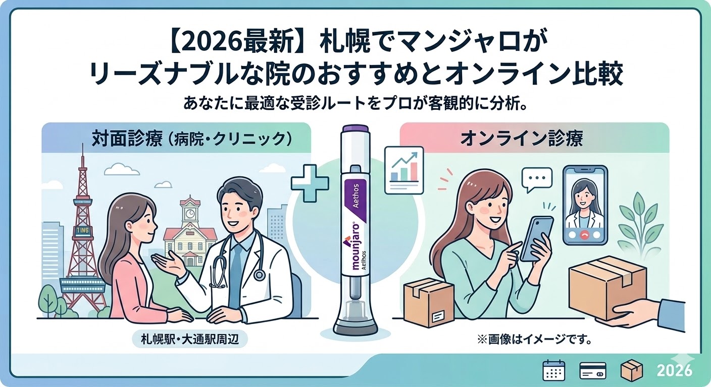 札幌のマンジャロ処方おすすめ比較！病院とオンラインクリニックの料金を詳しく解説
