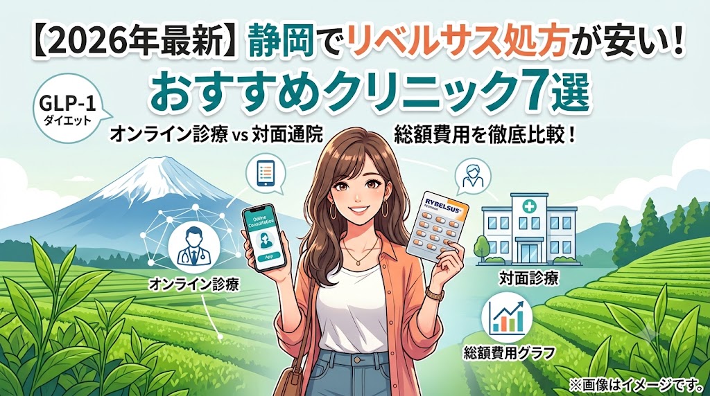 静岡でリベルサス処方がお得なおすすめクリニック10選！オンラインと対面診療の費用や選び方を解説