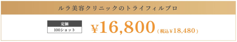 ルラ美容クリニックトライフィルプロ・料金