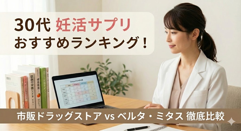 30代妊活サプリおすすめランキング!市販ドラッグストアvsベルタ・ミタス比較