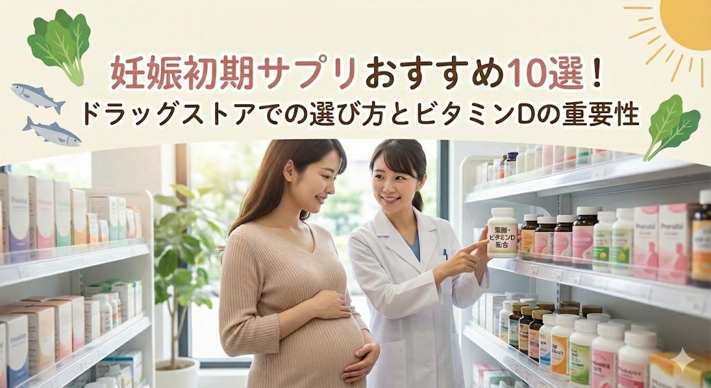 妊娠初期サプリおすすめ10選!ドラッグストアでの選び方とビタミンDの重要性