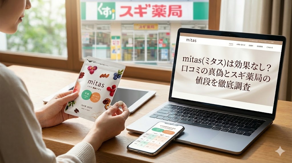 mitas(ミタス)は効果なし?口コミの真偽とスギ薬局での購入価格を徹底調査