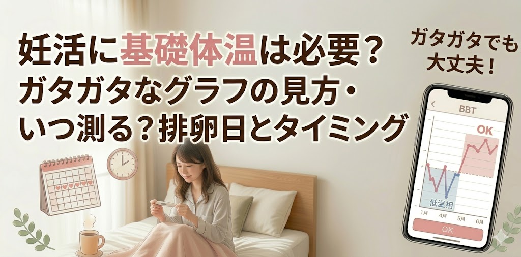 妊活に基礎体温は必要?ガタガタなグラフの見方・いつ測る?排卵日とタイミングの合わせ方