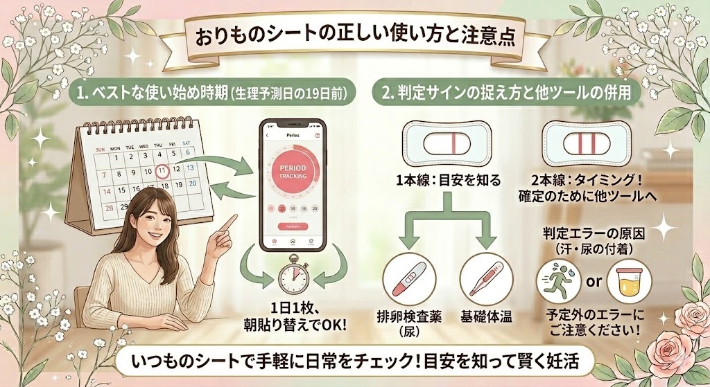 妊活おりものシート、排卵検査薬、基礎体温の3つのツールのメリット・デメリット比較表。手軽さ、精度、心理的負担で比較。