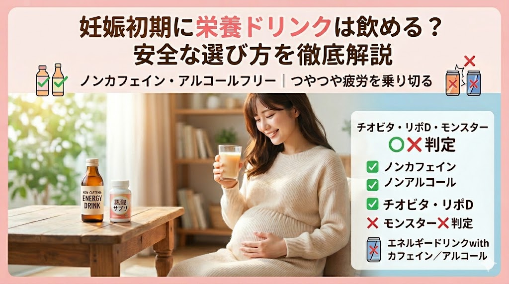 妊娠初期に栄養ドリンクは飲める？チオビタ・リポD等の安全性と選び方