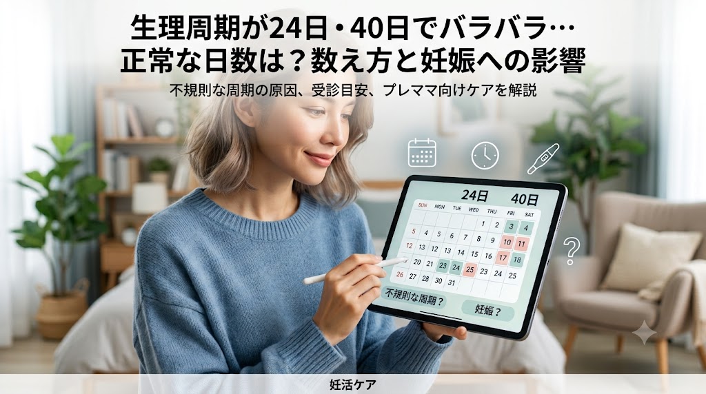 生理周期がバラバラな人の排卵日計算はどうする？25・40日等の数え方と妊娠への影響